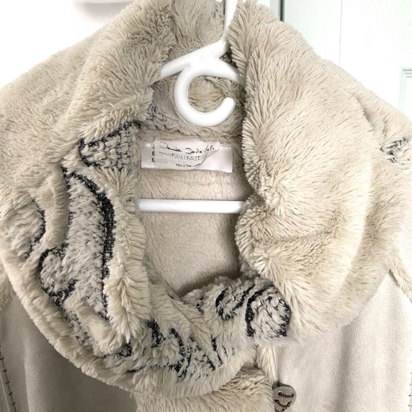 Elisa Cavaletti Daniela Dallavalle teddy jacket sz S beige Made in Italy - Picture 4 of 14